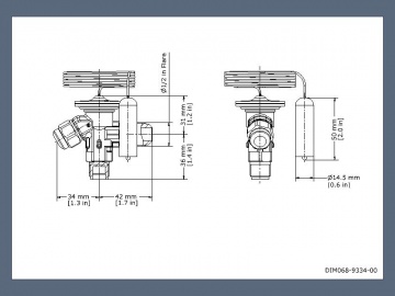 Valvă de expansiune termostatică Danfoss T2/TE2