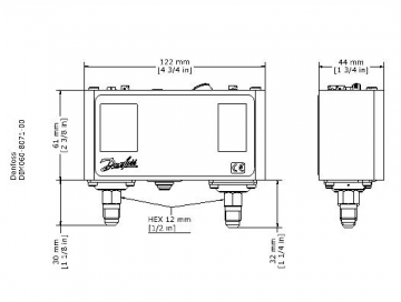 Presostat dual Danfoss