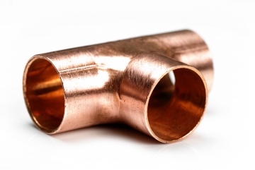 Copper tee 28 mm