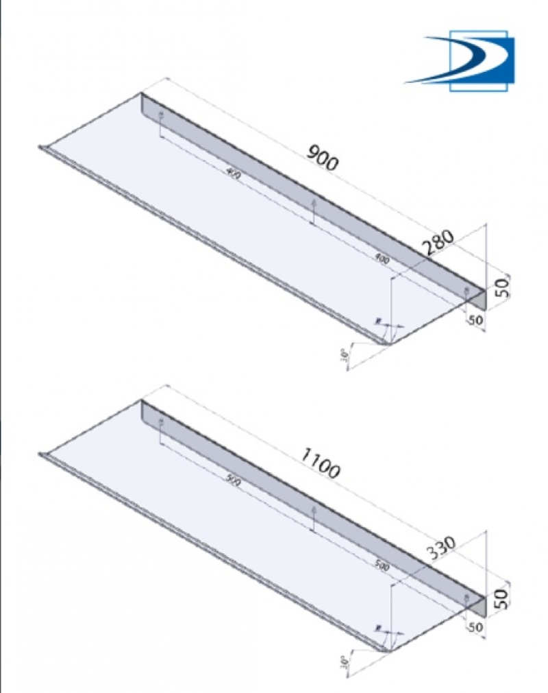 Deflector aer conditionat de perete Vecamco 1100 mm | DTN Group | DTN ...