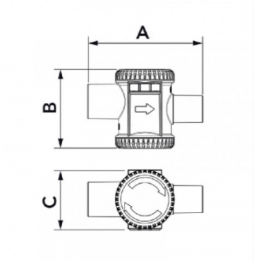 Horizontal dry siphon Tecnosystemi Siphon Stop Ø 32 mm | DTN Group ...