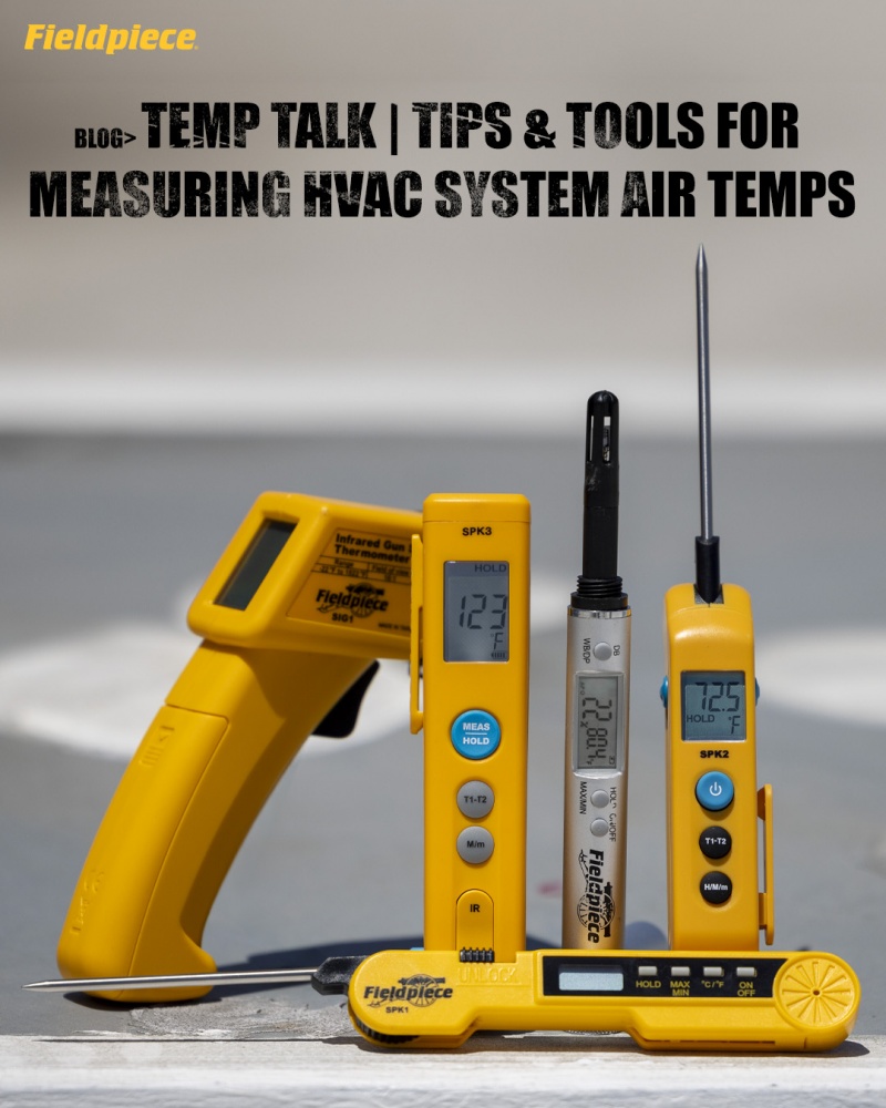 Fieldpiece SPK1 - Folding Pocket Knife Style Digital Thermometer - HVACR 872641001032