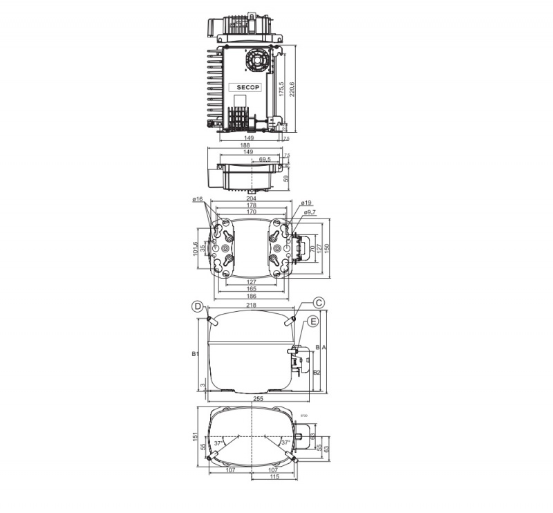 Danfoss-Secop SLV 15 CNK.2 compressor (R290) | DTN Group | DTN Group ...