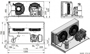 Unitate de condensare Dorin - AU2-H390CS